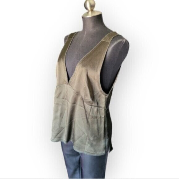 ZARA Satin Tank Top NWT Sz Large - Picture 3 of 8